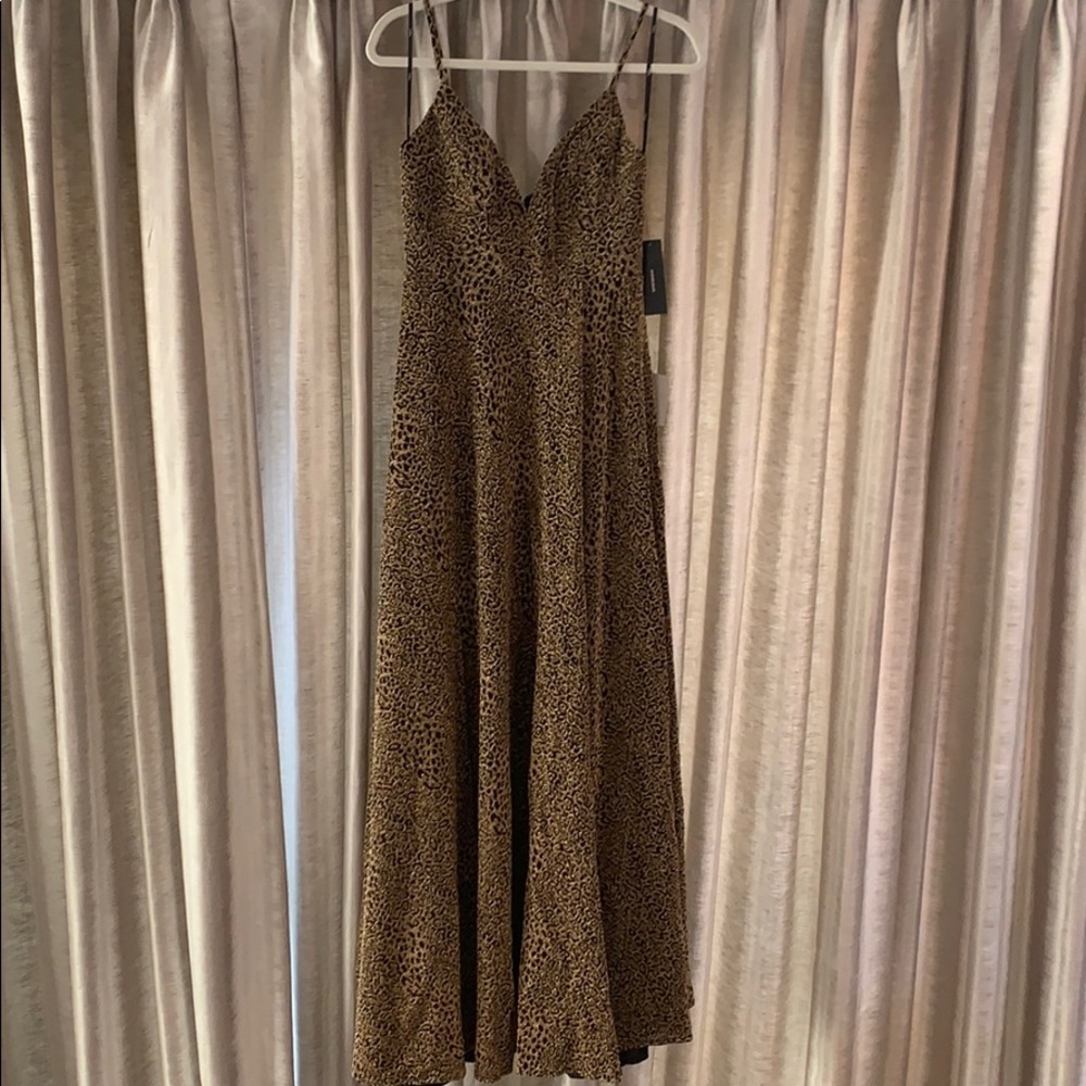 Leopard print evening gown